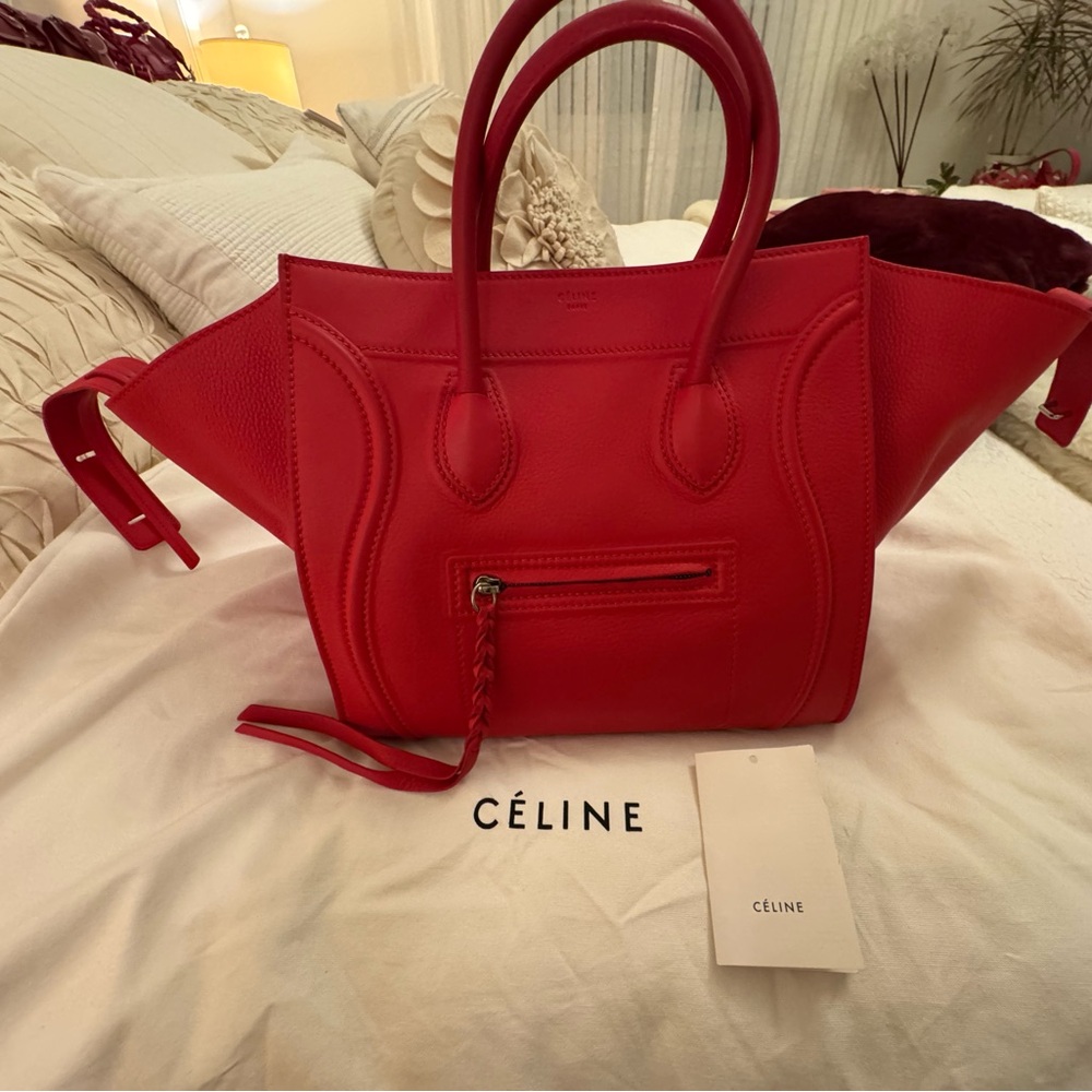 Celine Phantom Medium Luggage Tote Red